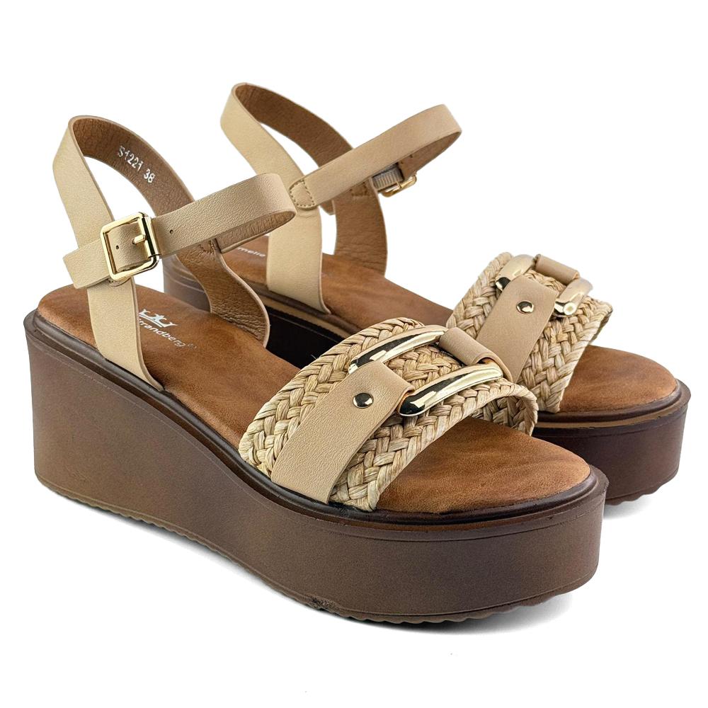 Emelie Strandberg Ženske sandale, Bež