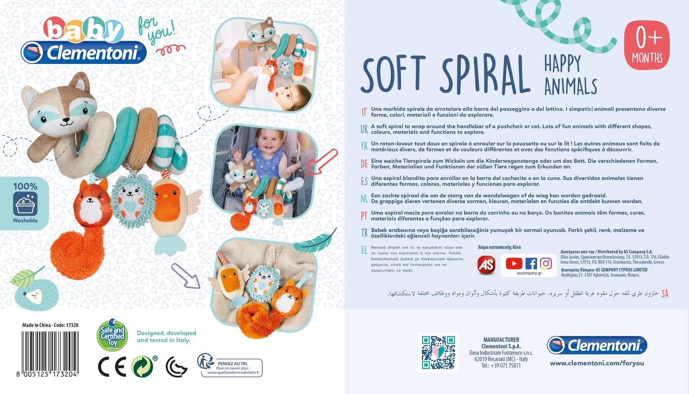 Selected image for Clementoni Soft Spiral Happy Animals viseća igračka za bebe