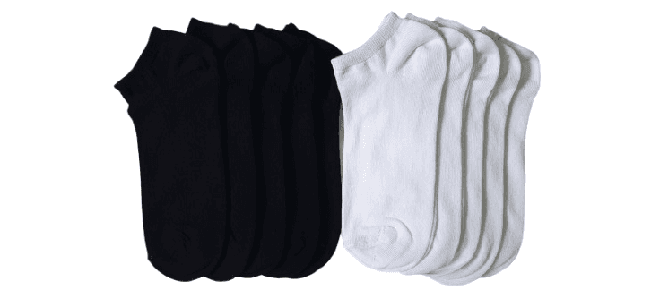 ND Igma Muške nazuvice, 10 komada, Crne i bele