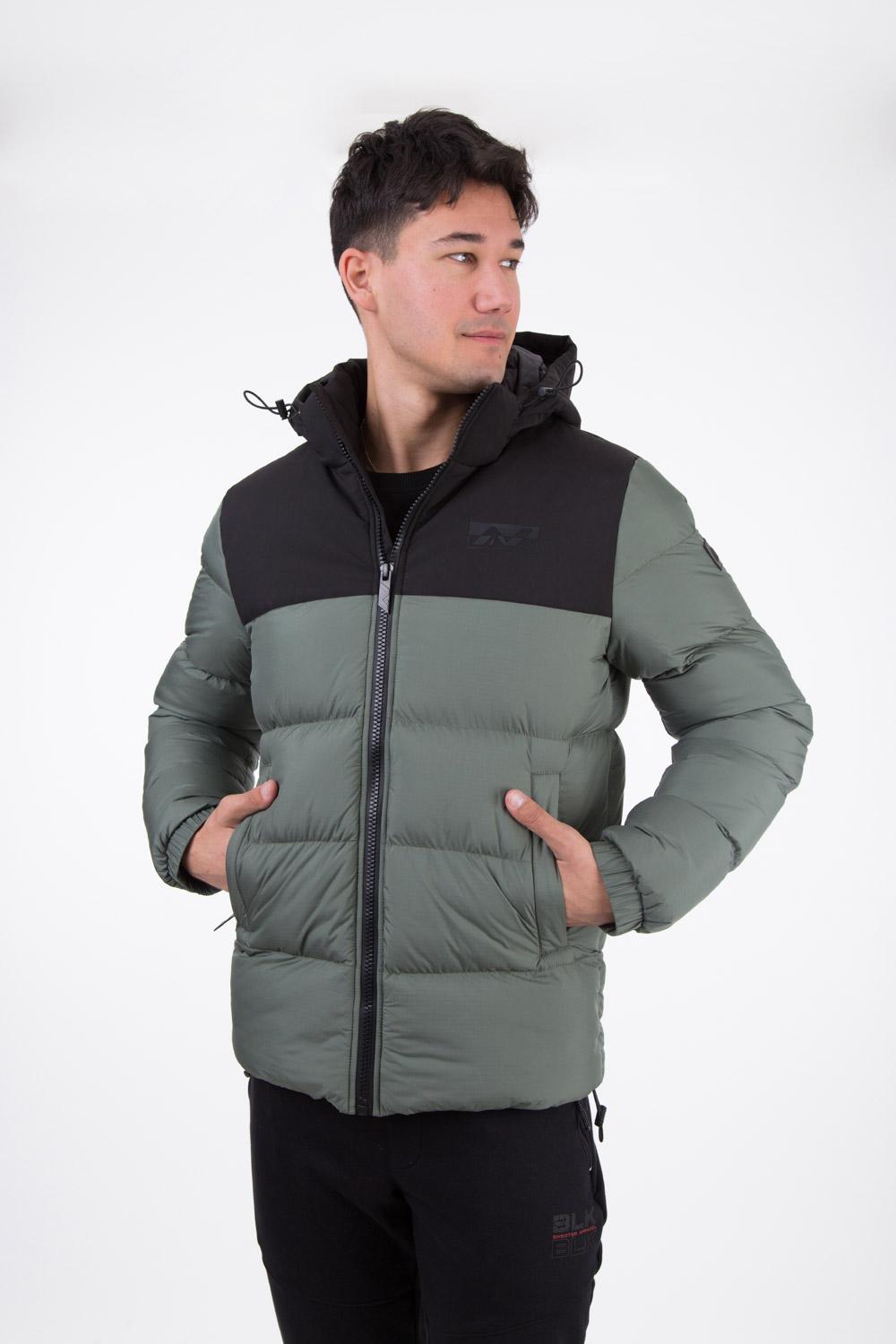 Nomad Muška zimska jakna sa kapuljačom, Maslinasto-crna