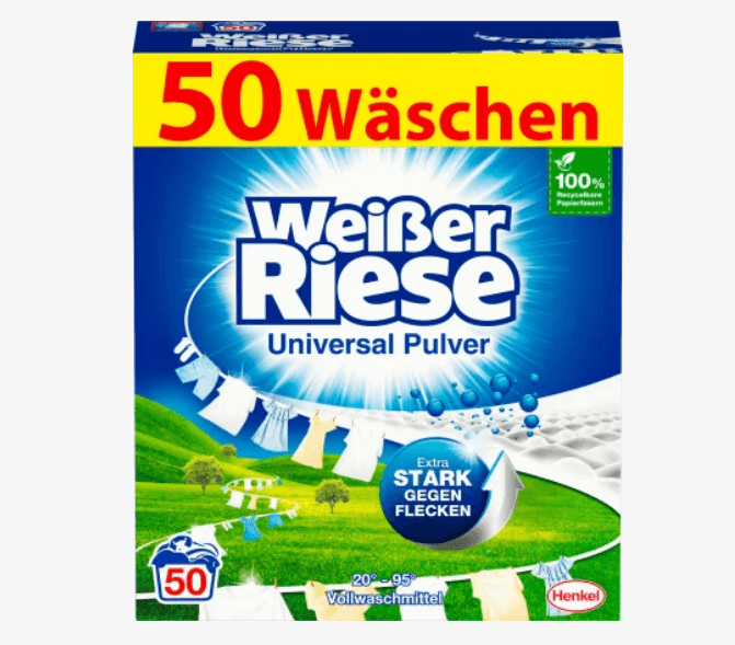 WEIßERRIESE Univerzalni praškasti deterdžent za pranje veša 50 pranja