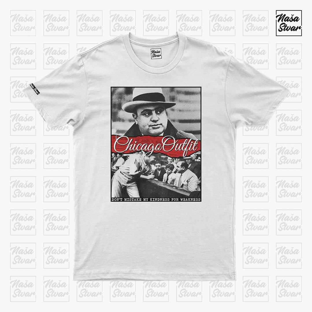 Naša Stvar Čikago Autfit Muška majica kratkih rukava, Bela
