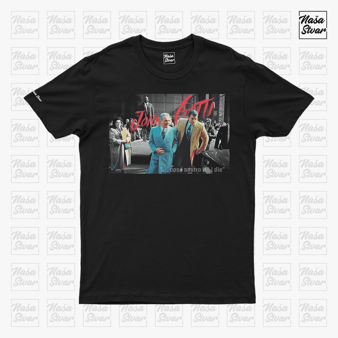 Naša Stvar Džon Goti Muška majica kratkih rukava, Crna