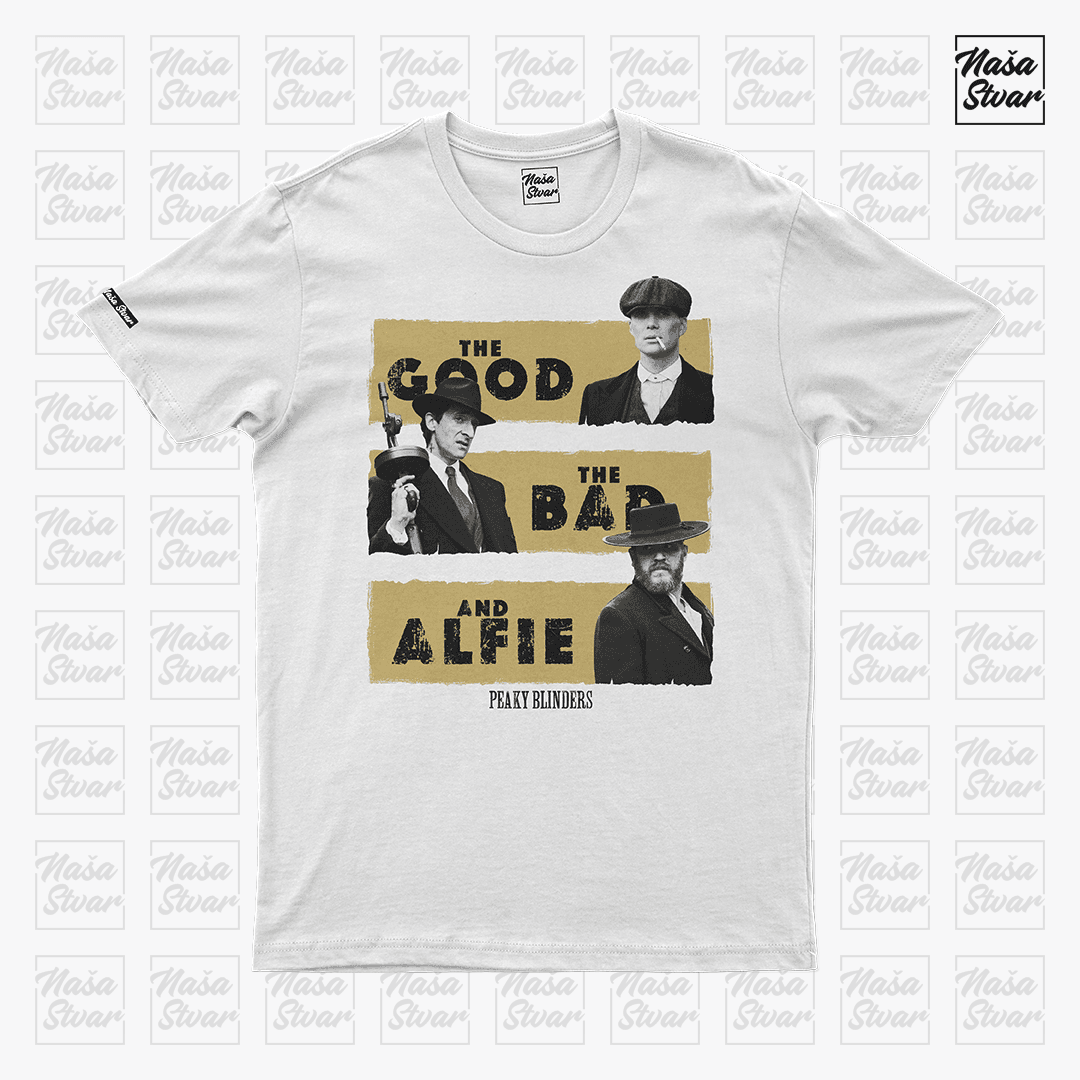Naša Stvar The Good, The Bad And Alfie Muška majica kratkih rukava, Bela
