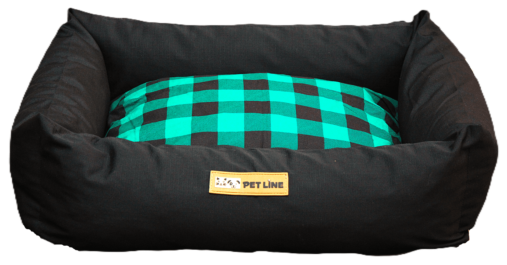 Pet Line Krevet za pse, 80x60cm, Crno-tirkizni