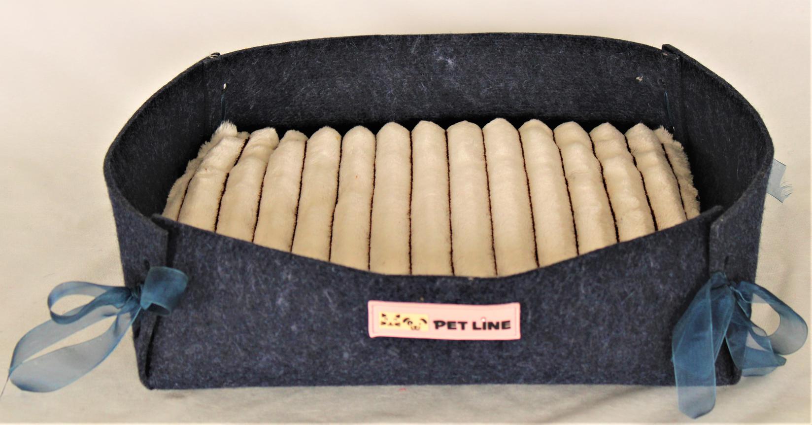 Pet Line Krevet za pse, 51x41cm, Tamnosivi