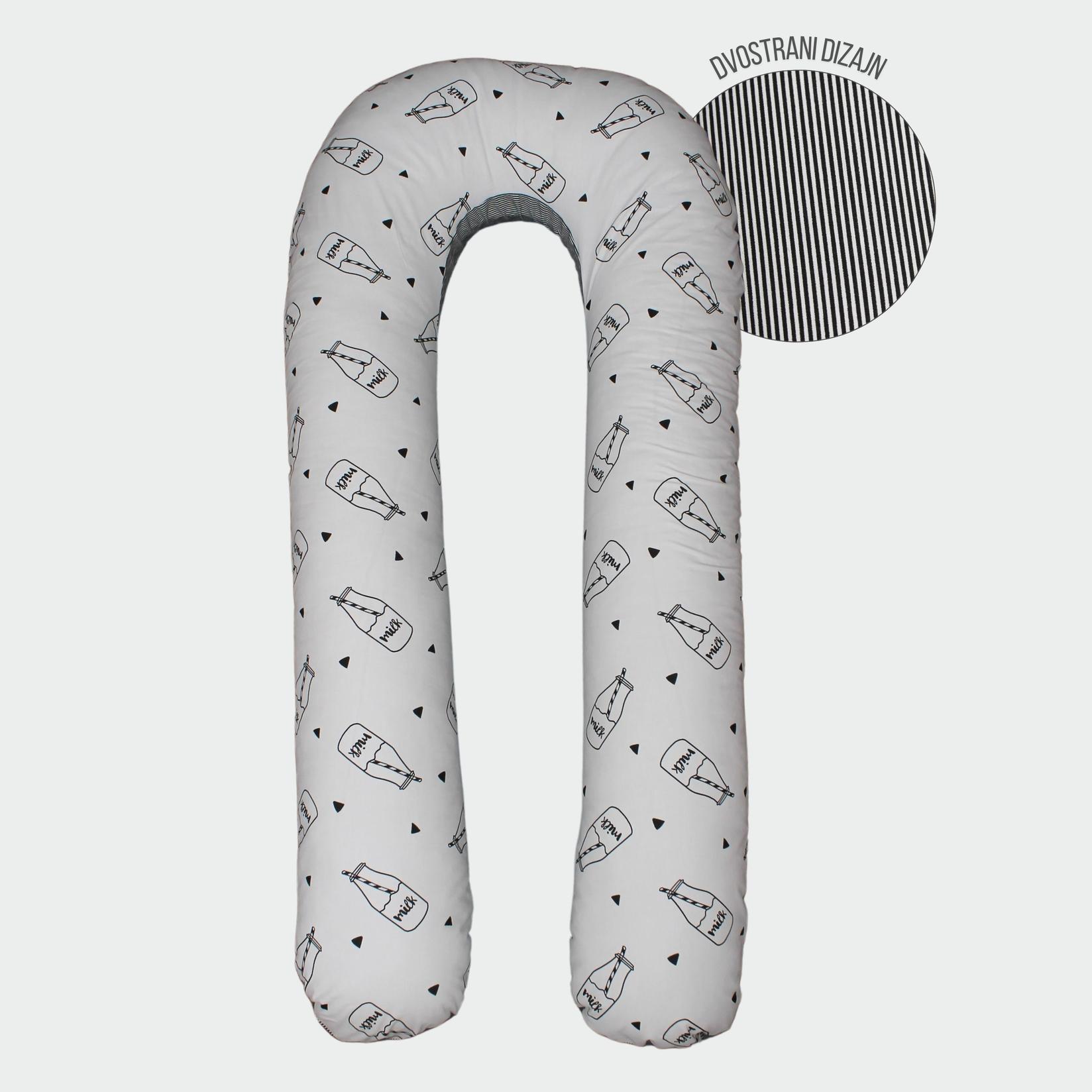 NEWFORM Jastuk za trudnice i dojenje FAMILY Milk, 300cm, Beli