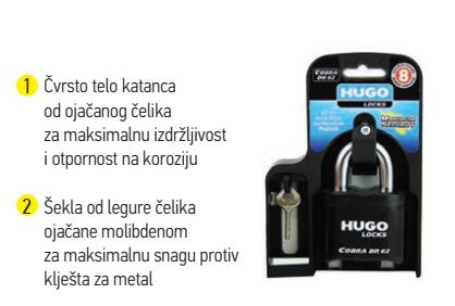 HUGO LOCKS Katanac sa šifrom Cobra dr62