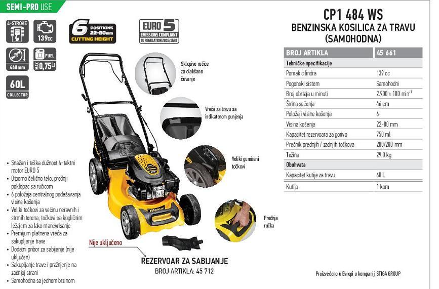 FF Benzinska kosilica GLM40/124P