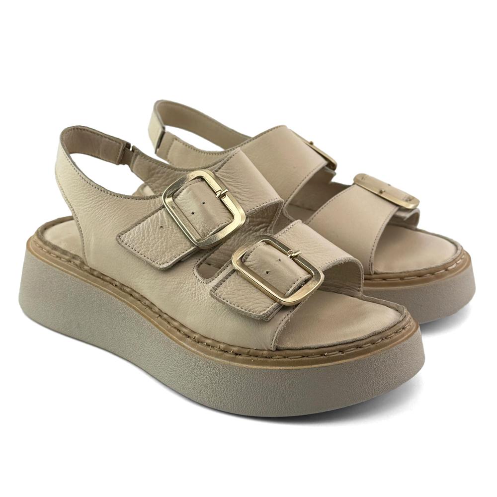 Mona Shoes Ženske sandale, Kožne, Bež