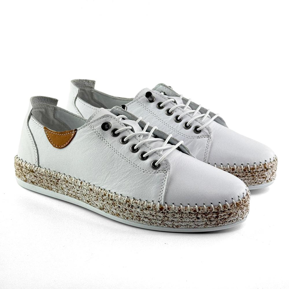 Mona Shoes Ženske patike, Kožne, Bele