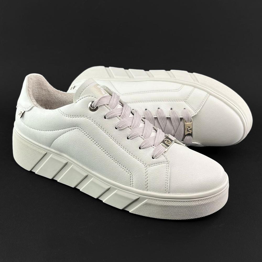 Rieker Ženske kožne patike, Bele