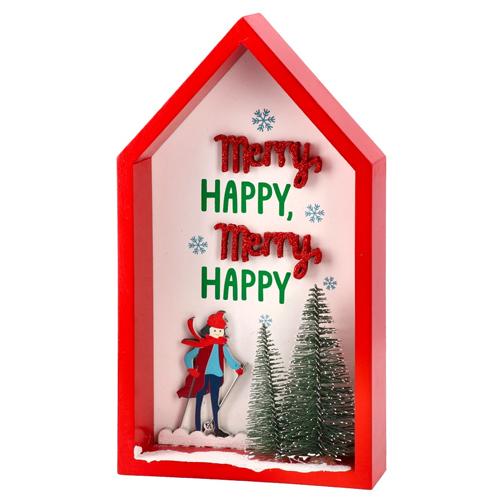 Festa Novogodišnja ukras Kućica sa jelkicama Dream 20