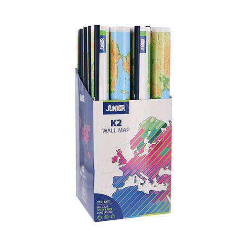 Junior Zidna karta Evrope K2, Dvostrana, B2