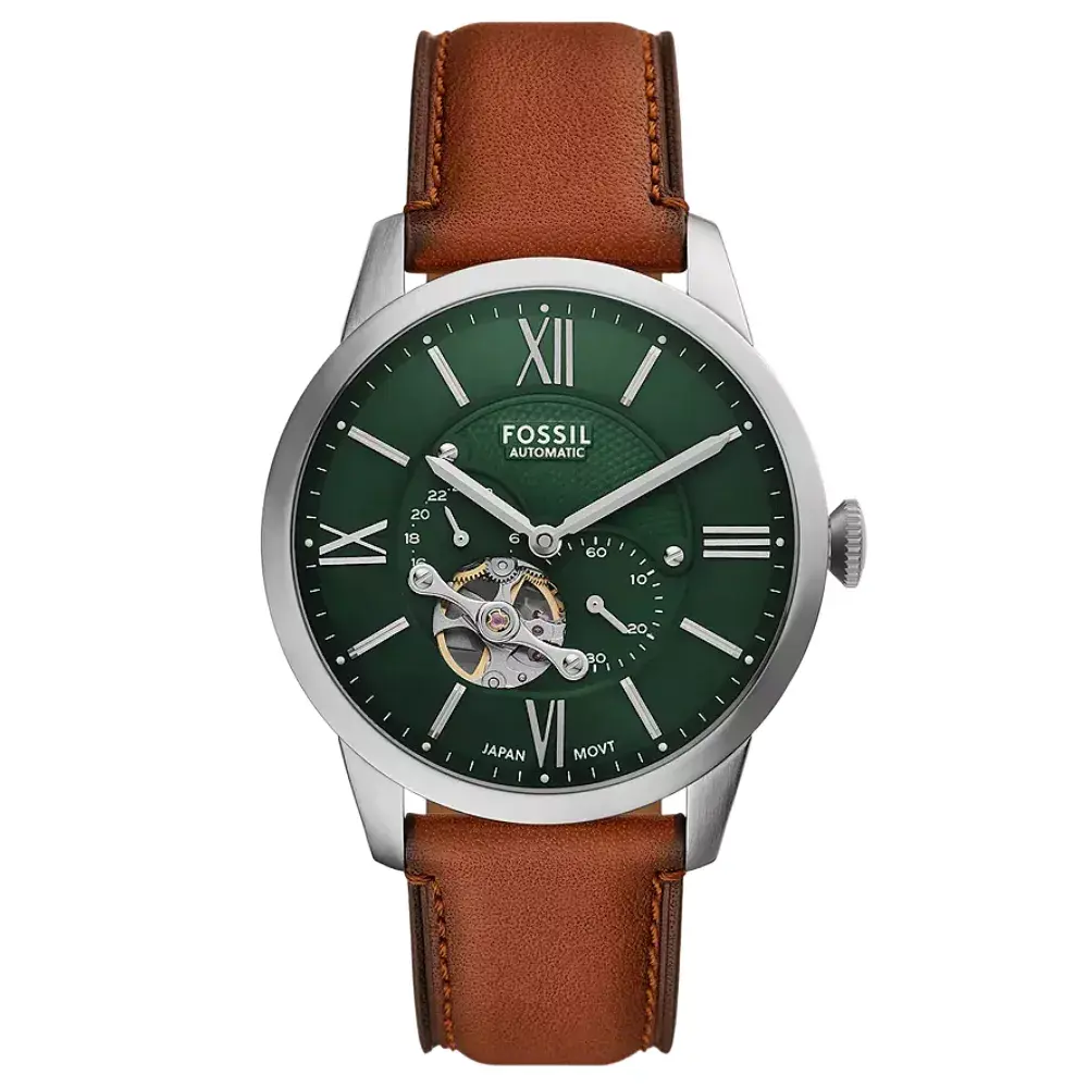 Fossil Muški sat Townsman, Zeleno-braon