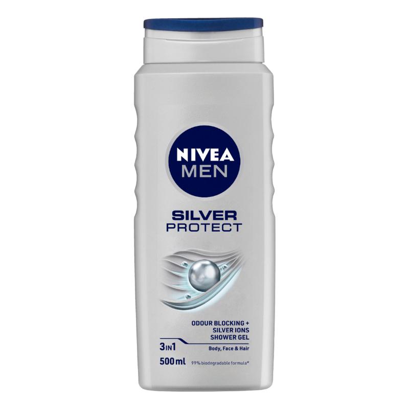 NIVEA Gel za tuširanje Men Silver Protect 500ml