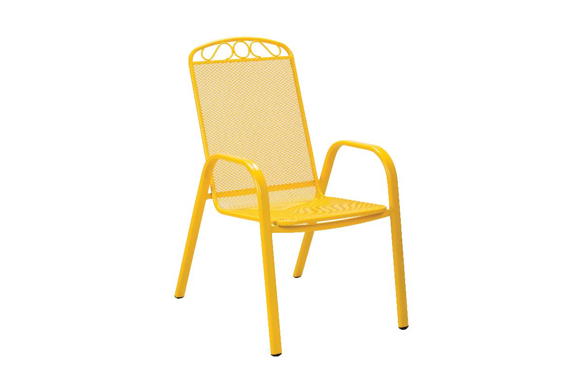 Selected image for GREEN BAI Metalna baštenska stolica Melfi - žute boјe