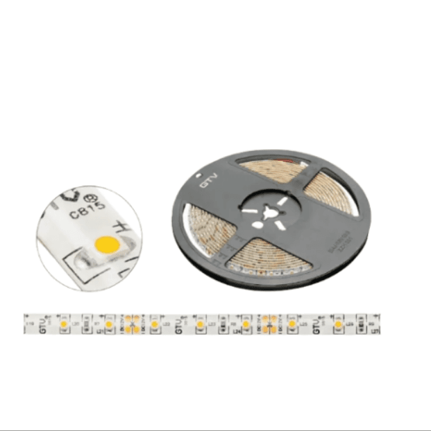 GTV LED traka 3528 60 LEDs/m 6500k 4.8 w/m 280 lm/m 12vdc ip65 8 mm 5 m bela