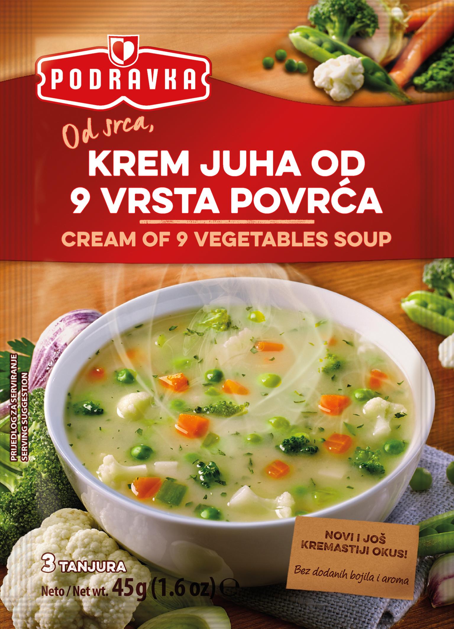 PODRAVKA Krem supa od 9 vrsta povrća 45g