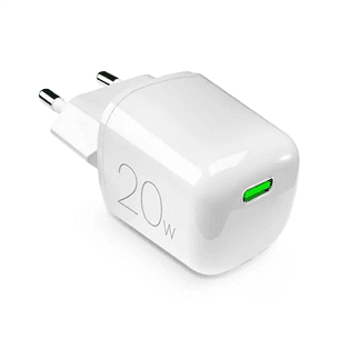 PURO Kućni punjač GaN 1 USB-C,20W, Beli