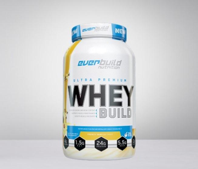 Everbuild Nutrition Whey Build Protein, Vanila, 908g