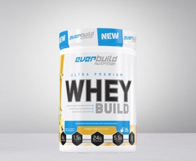 Everbuild Nutrition Whey Build Protein, Vanila, 454g
