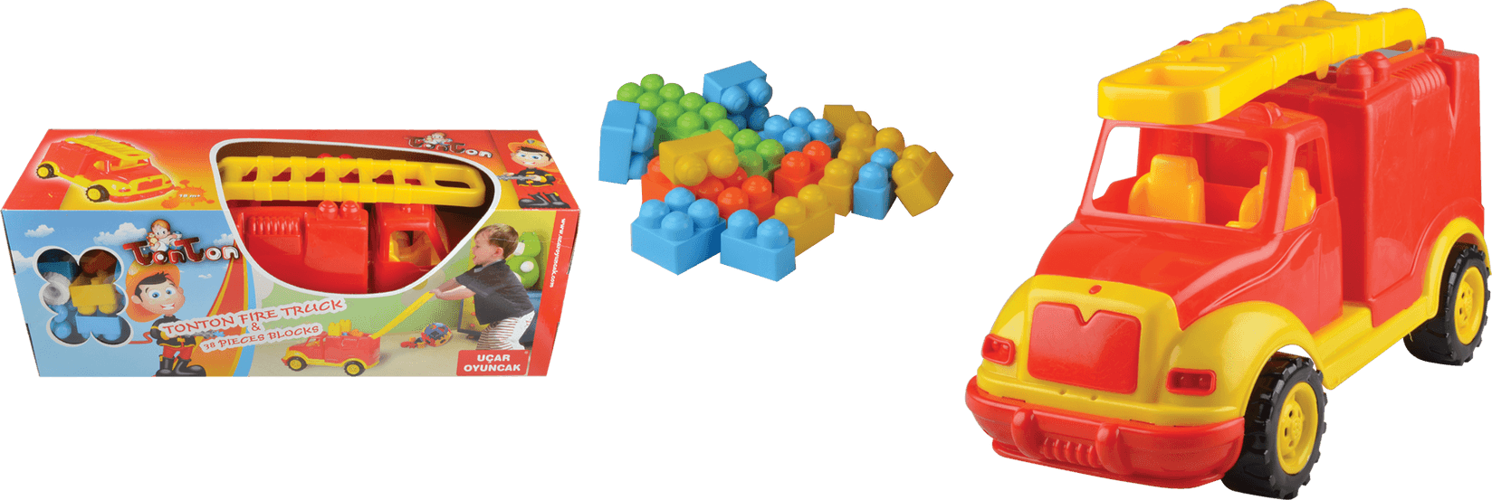 Vatrogasni kamion sa kockama - magične kockice 43 cm 38 delova