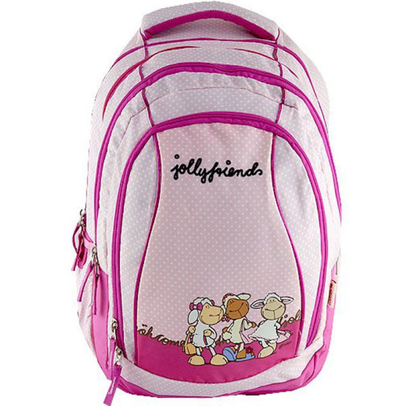 Ranac za devojčice 2u1 Nici Jolly friends, Roze