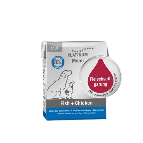 PLATINUM Hrana za pse Menu Fish+Chicken, 375g