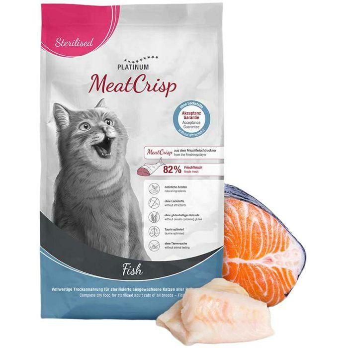 PLATINUM Suva hrana za sterilisane mačke Meat Crisp, Riba, 1.5 kg
