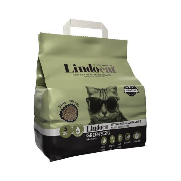 LINDOCAT Grudvajući posip za mačke sa bentonitom Green Scent 5L