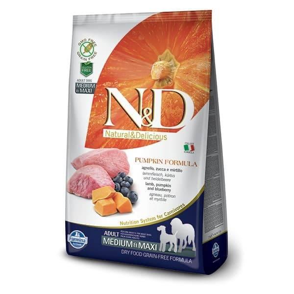 N&D Medium Maxi Adult Hrana za pse, Ukus jagnjetine i bundeve, 2.5kg