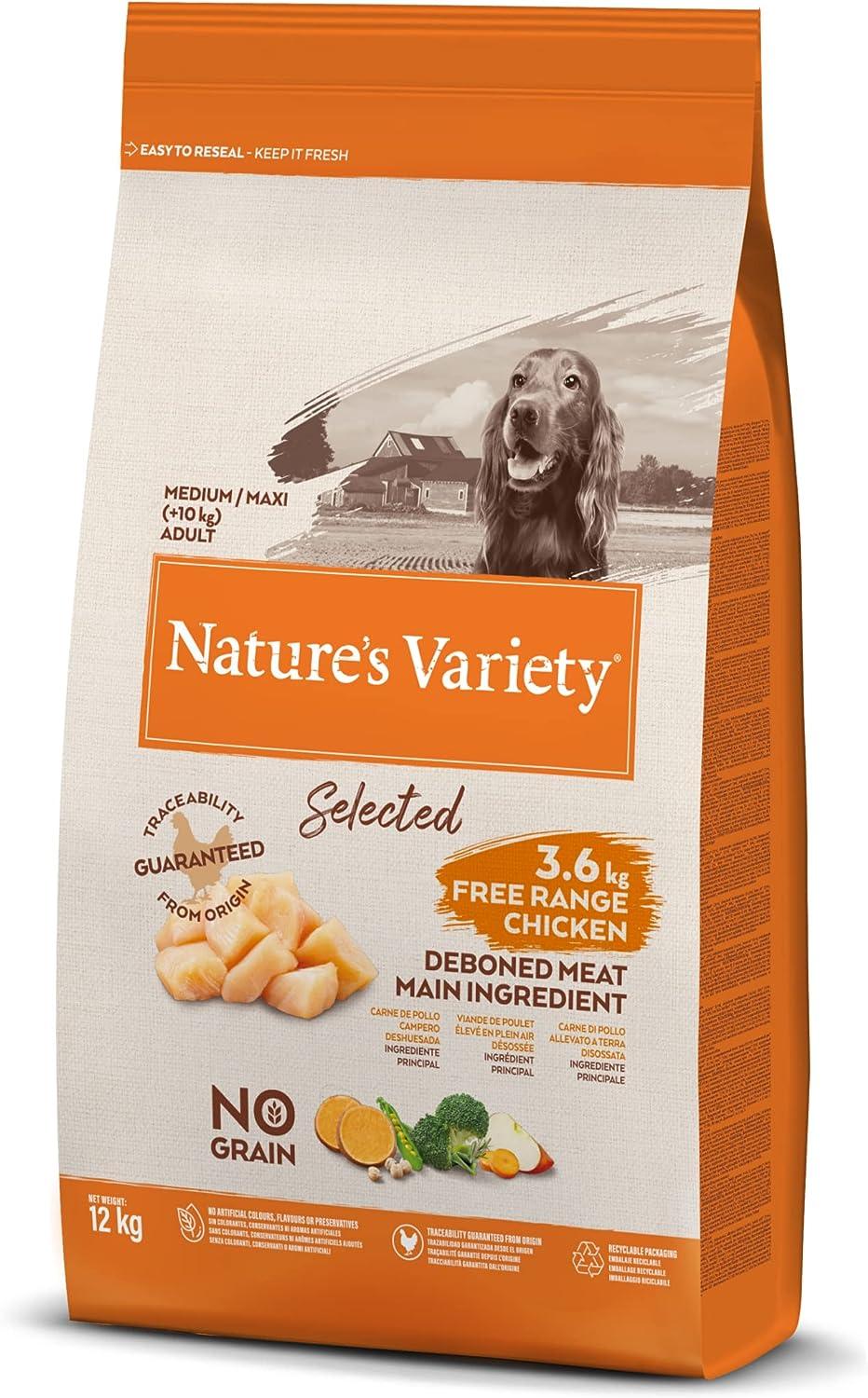 Selected image for NATURE'S VARIETY Suva hrana sa ukusom piletine za odrasle pse Selected Medium 12kg