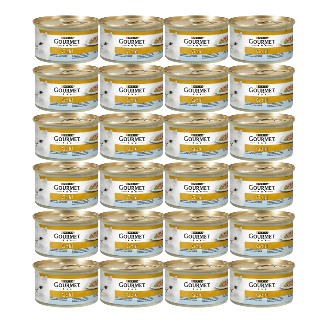 PURINA Gourmet Gold Vlažna hrana za mačke Cake Jagnjetina i Boranija, 85g, 24 komada