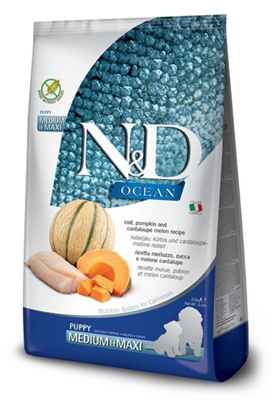 Selected image for N&D Ocean Hrana za štence Bakalar, bundeva i dinja Medium&Maxi 12kg