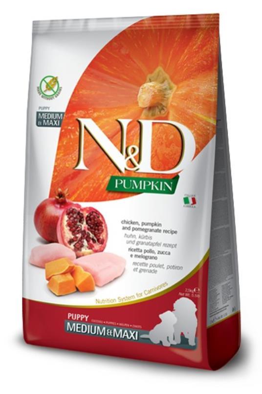 Selected image for N&D Natural & Delicious Hrana za štence Piletina, nar i bundeva Medium&Maxi 12kg