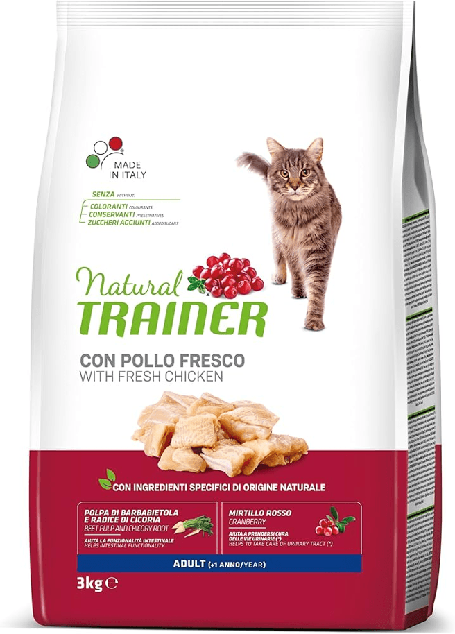 Natural Trainer Suva hrana za odrasle mačke, Piletina, 1.5kg