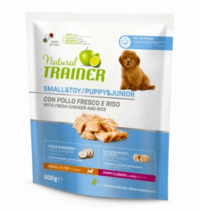 Natural Trainer Suva hrana za male i toy štence i juniore, Piletina, 0.8kg