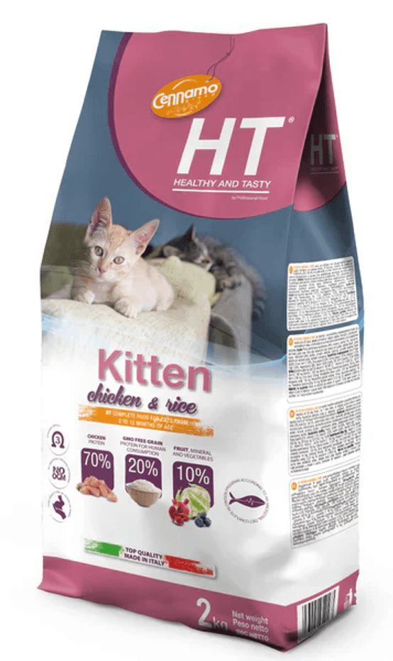 HT Healthy and Tasty Suva hrana za mačiće, Piletina i pirinač, 2kg