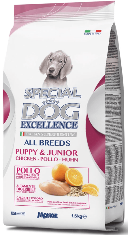Monge Suva hrana za štence i juniore svih rasa Special Dog Excellence, Piletina, 1.5kg