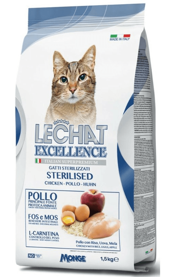 Monge SteriliSana suva hrana za mačke Lechat Excellence, Piletina, 0.4kg