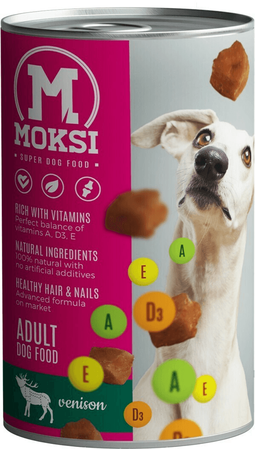 Moksi Vlažna hrana za odrasle pse Super Dog, Divljač, 0.415kg