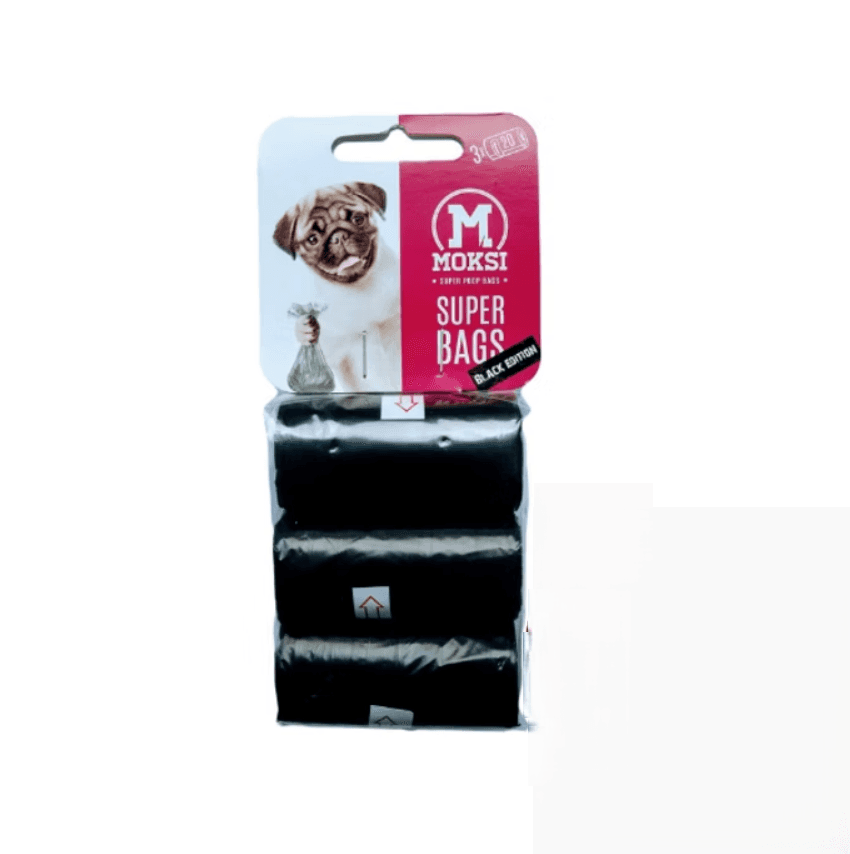 MOKSI Crne neprovidne higijenske kesice Super Bags Black Edition, 3x20 komada