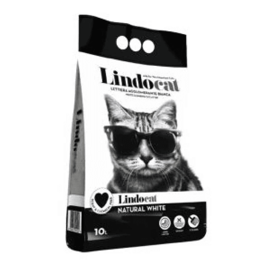 LINDOCAT Posip za mačke bez mirisa Natural White, 10L