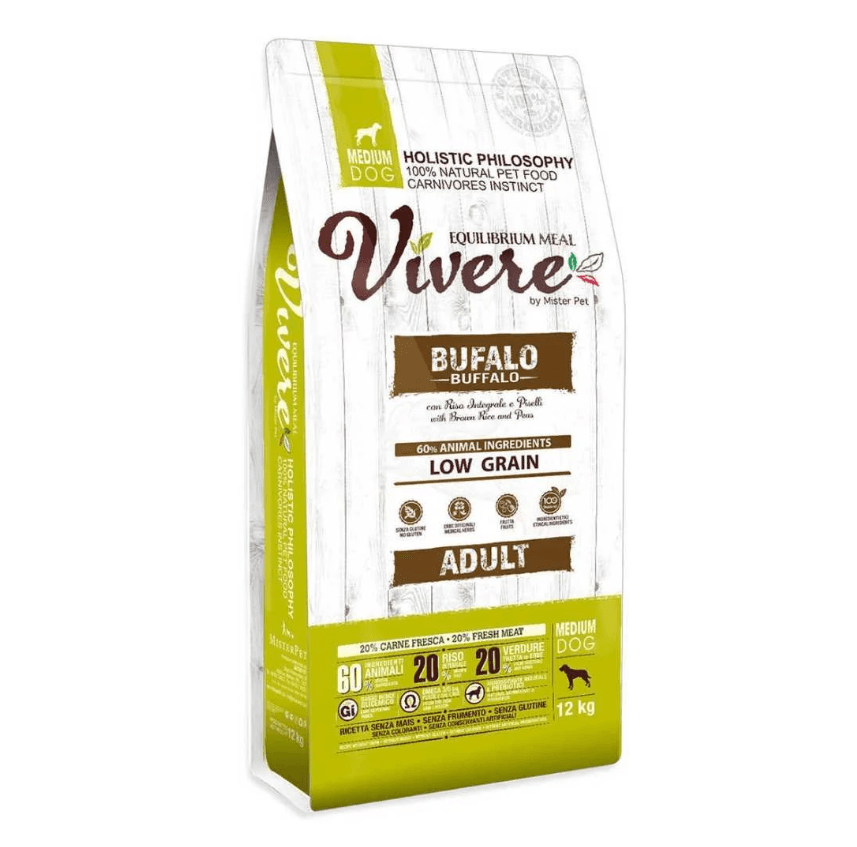 Mister pet Suva hrana sa mesom od bivola Vivere Adult Medium, 12 kg