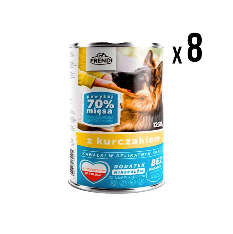 Frendi Vlažna hrana za pse, Piletina, 1.250g, 8 komada