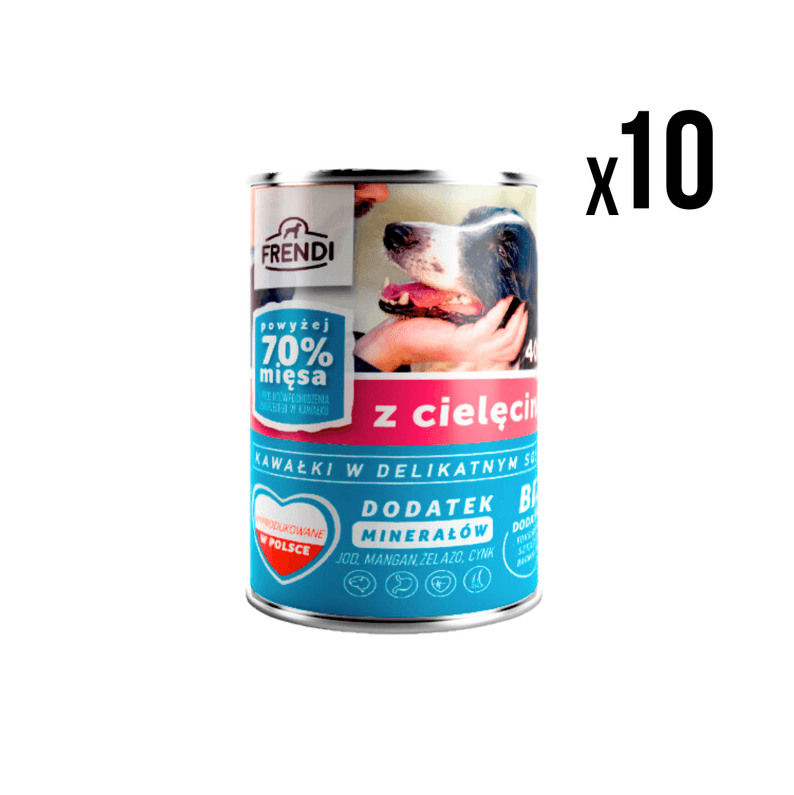 Frendi Vlažna hrana za pse, Teletina, 400g, 10 komada