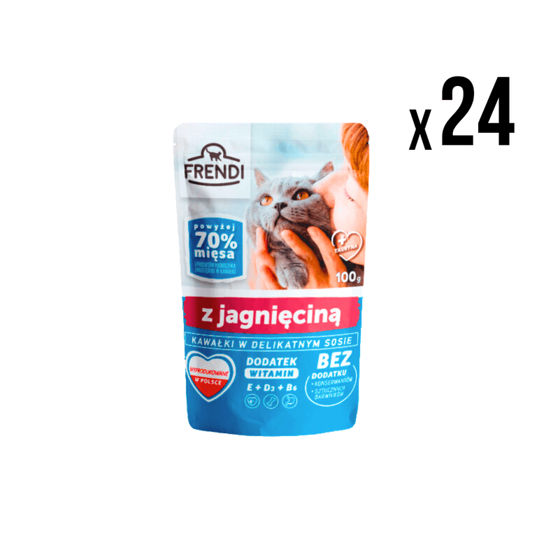 Frendi Vlažna hrana za mačke, Jagnjetina 100g, 24 komada