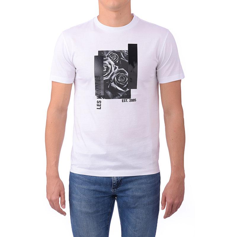 LES HOMMES Muška majica LLT216717P-1, Bela