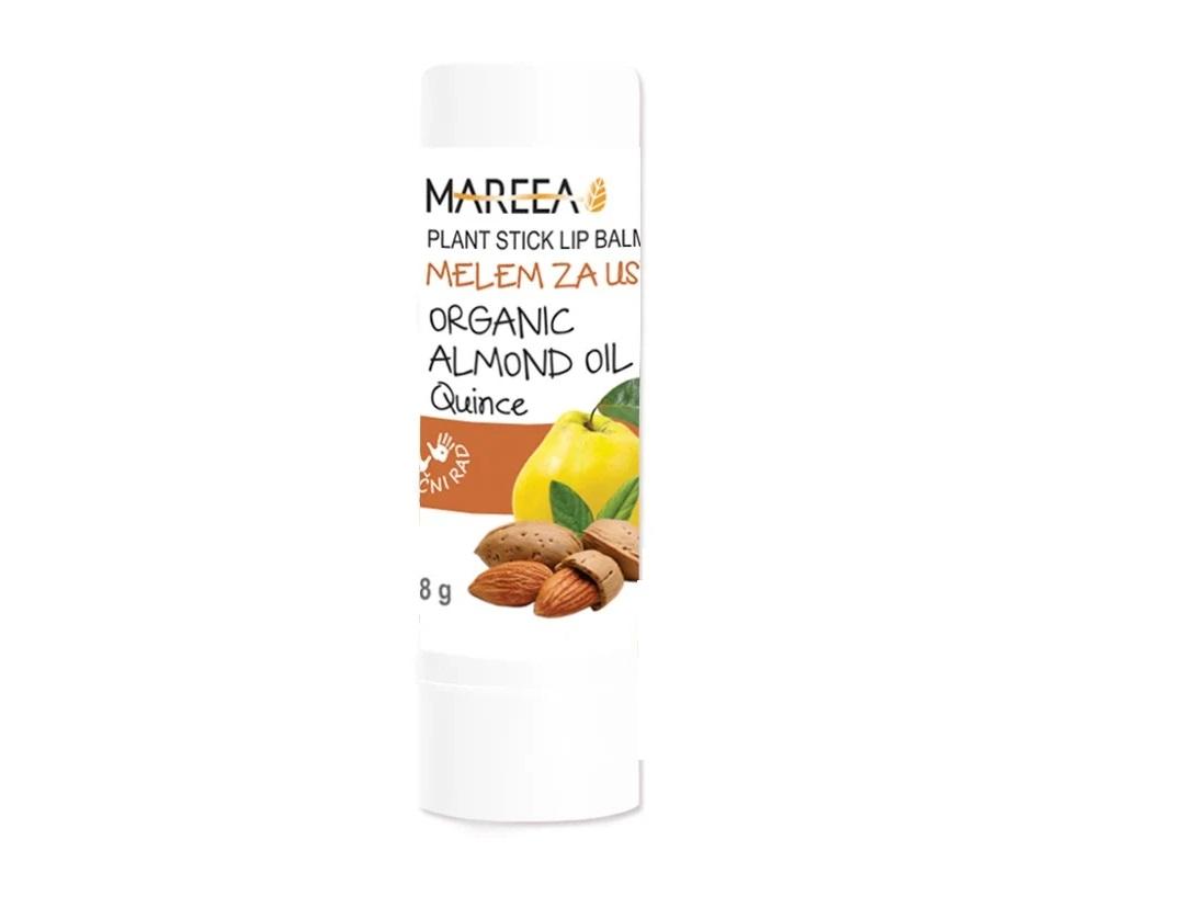 Mareea Melem za usne sa organskim uljem bademe i dunje, 4.8 g